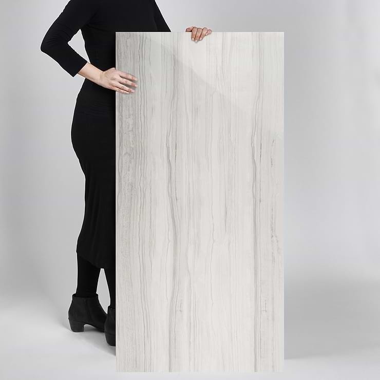 DreamStone Luminus White 24x48 Polished Porcelain Tile