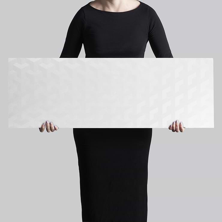 Wonderland 3D Shape White 12x36 Polished Ceramic Tile