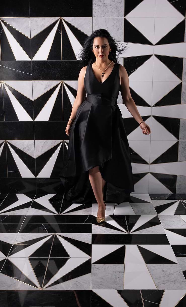 Art Deco Starburst by Vanessa Deleon 24x24 Mosaic Tile