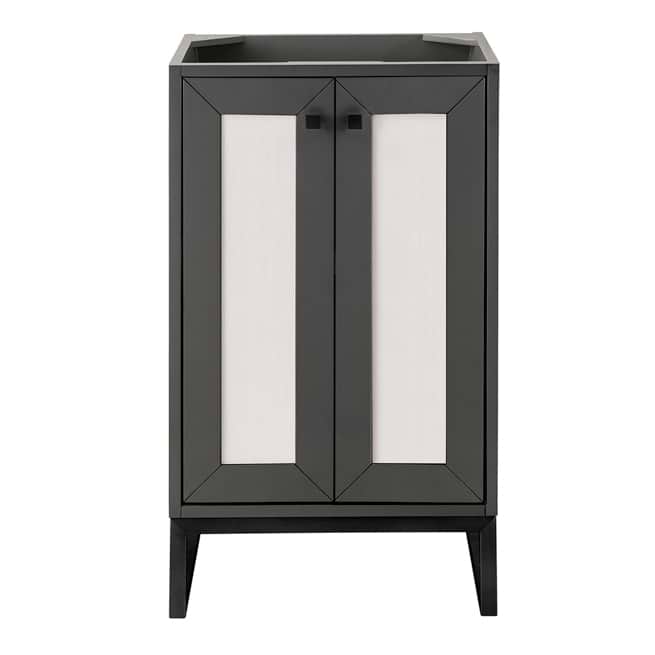 James Martin Vanities Chianti 20" Mineral Gray Vanity with Black