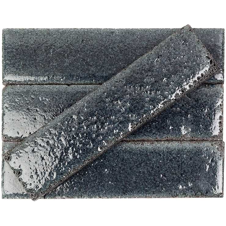 Lava Stone Black 3x12 Subway Tile