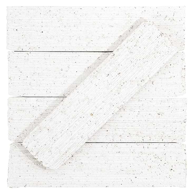 Cadenza Stroke Vintage White Matte 2x9 Clay Tile