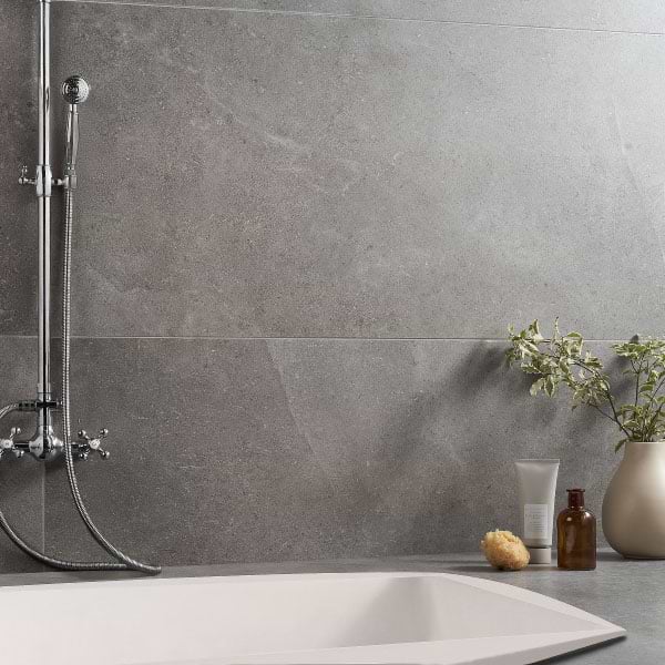 concrete look shower wall tiles