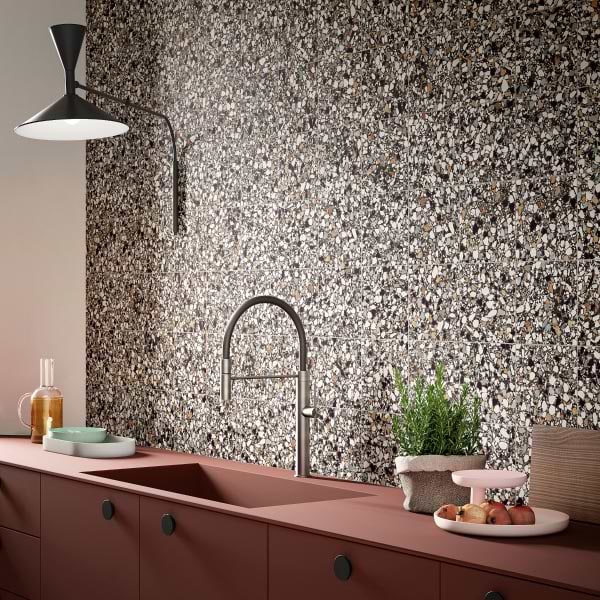metallic porcelain tile