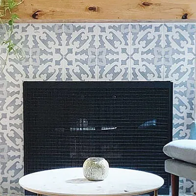 Shop Encaustic & Cement Fireplace Mosaic Tile