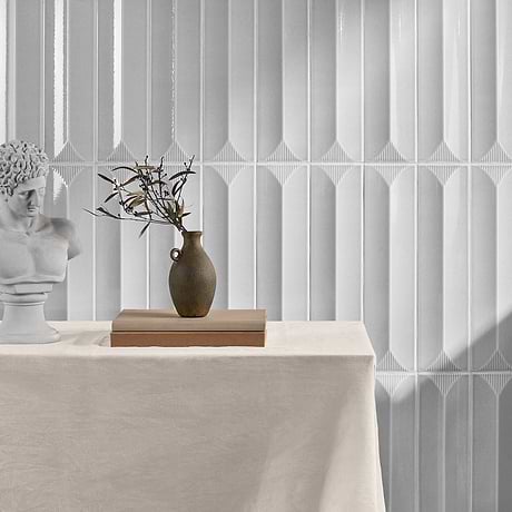 Colorplay Inflex Gray 4.5x18 3D Crackled Glossy Ceramic Tile