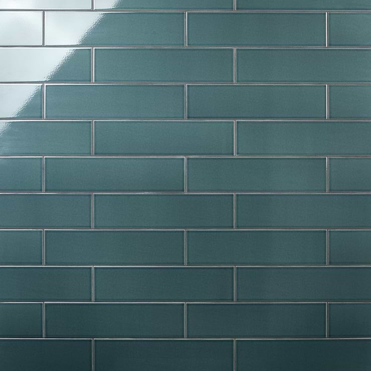 Colorplay Emerald Green 4.5x18 Crackled Glossy Ceramic Tile