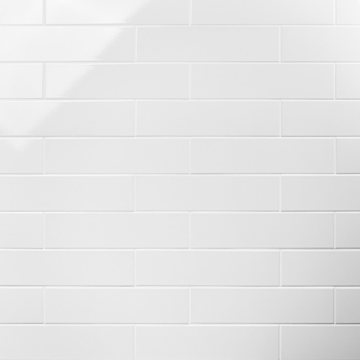Colorplay White 4.5x18 Crackled Glossy Ceramic Tile