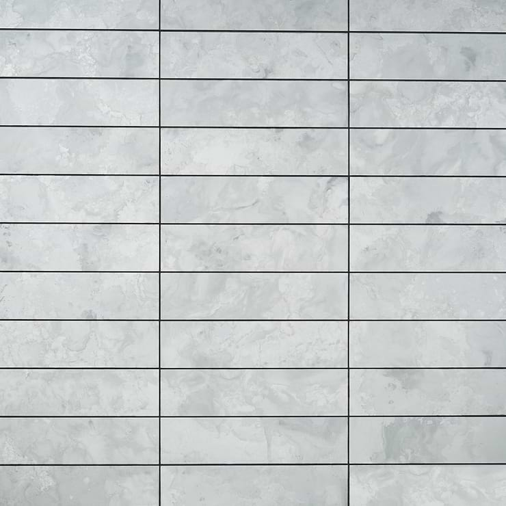 Marmont Smoke White 4.5x18 Polished Antique Mirror Tile