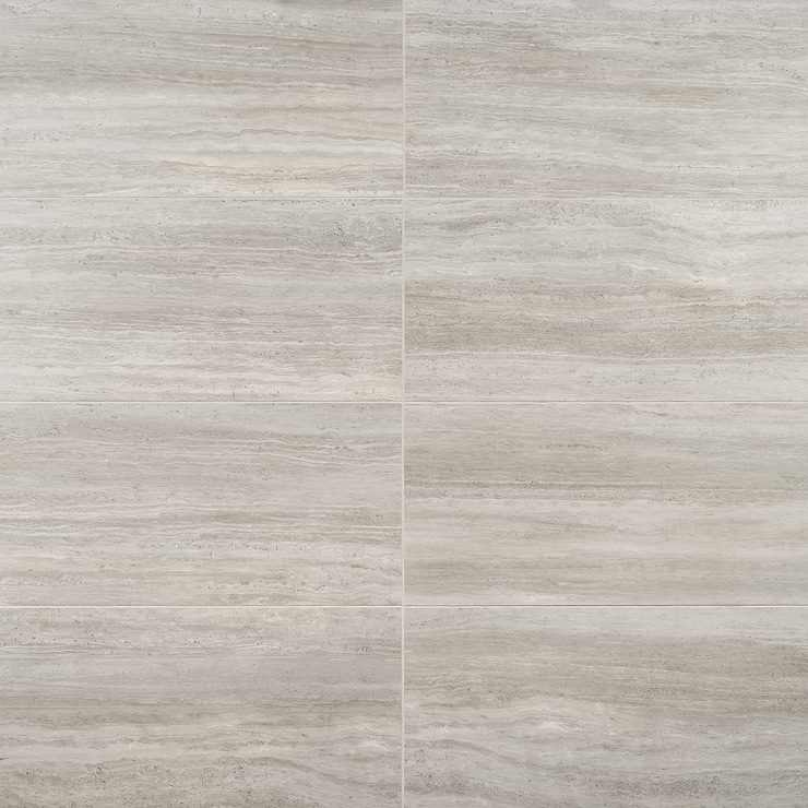 Nashville Gray 12x24 Travertine Look Matte Porcelain Tile