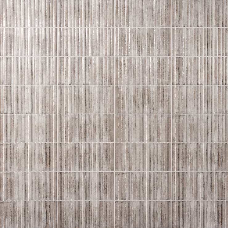 Curve Fluted Gray 6x12 3D Glossy Ceramic Tile