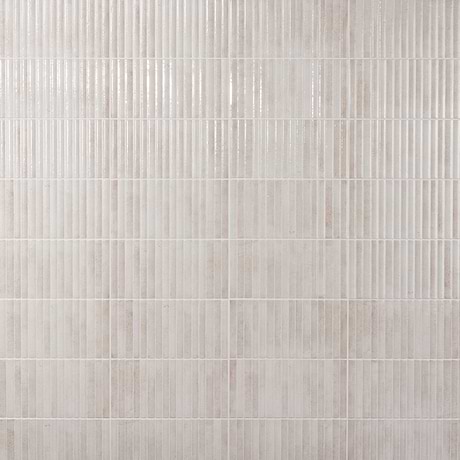 Sample-Curve Fluted White 6x12 3D Glossy Ceramic Tile