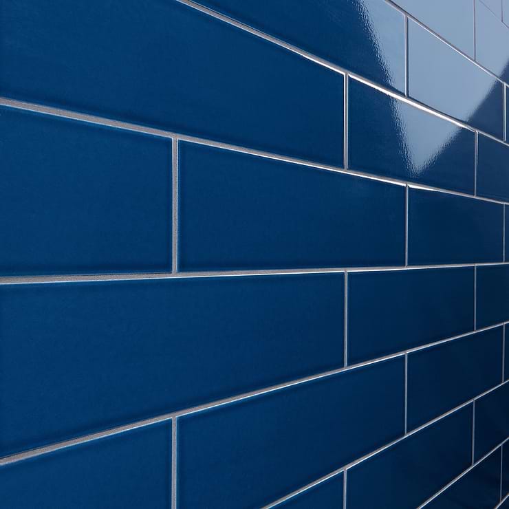 Colorplay Nautical Blue 4.5x18 Crackled Glossy Ceramic Tile