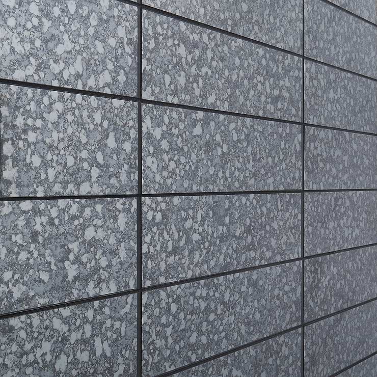 Marmont Iron Gray 4.5x18 Polished Antique Mirror Tile