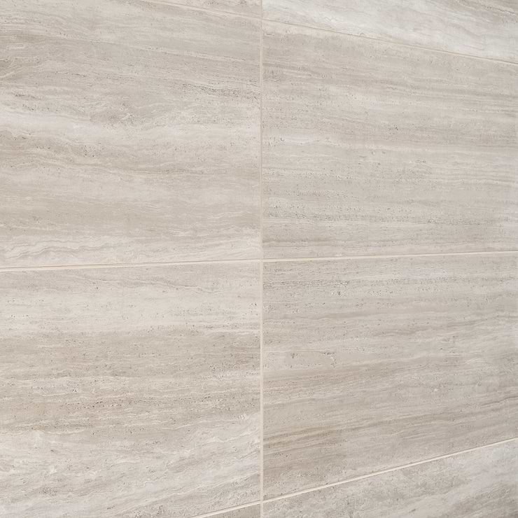 Nashville Taupe 12x24 Travertine Look Matte Porcelain Tile