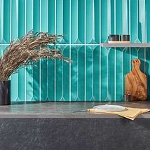 Colorplay Inflex Teal Green 4.5x18 3D Crackled Glossy Ceramic Tile