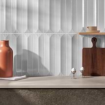 Colorplay Inflex Gray 4.5x18 3D Crackled Glossy Ceramic Tile