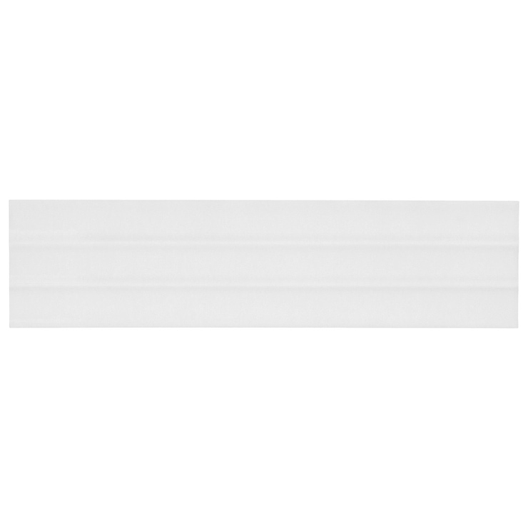 Colorplay Fluted White 4.5x18 3D Crackled Glossy Ceramic Tile