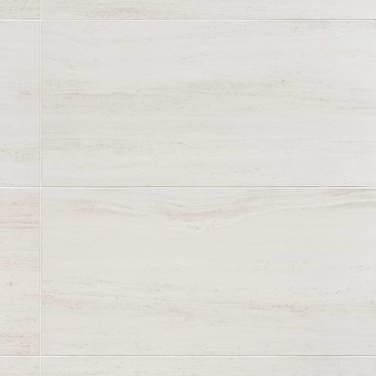 Nashville White 12x24 Travertine Look Matte Porcelain Tile