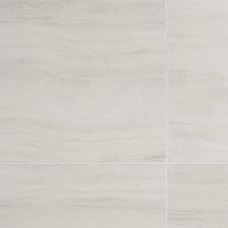 Nashville White 24x48 Travertine Look Matte Porcelain Tile