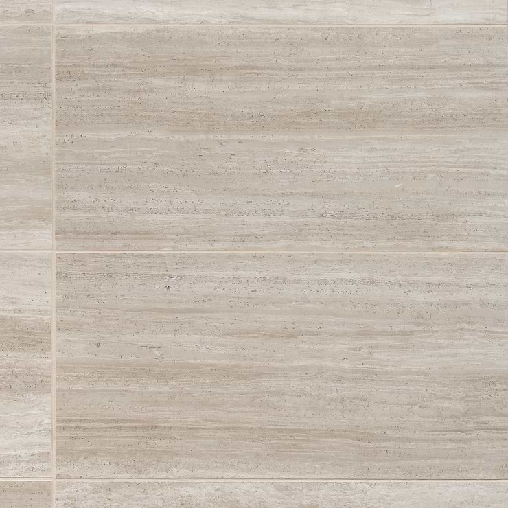 Nashville Taupe 12x24 Travertine Look Matte Porcelain Tile