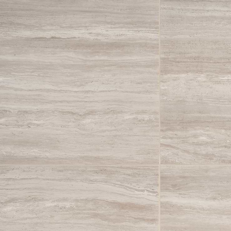 Nashville Taupe 24x48 Travertine Look Matte Porcelain Tile