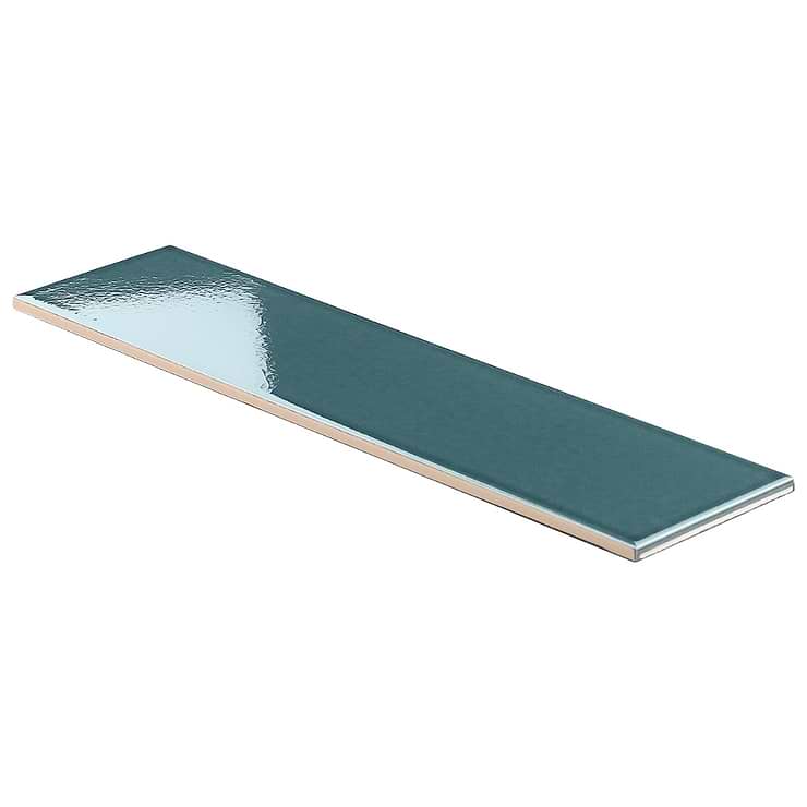 Colorplay Emerald Green 4.5x18 Crackled Glossy Ceramic Tile