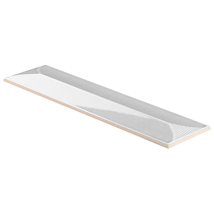 Colorplay Inflex Gray 4.5x18 3D Crackled Glossy Ceramic Tile