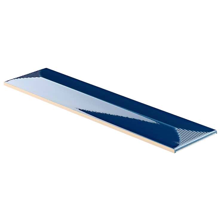 Colorplay Inflex Nautical Blue 4.5x18 3D Crackled Glossy Ceramic Tile