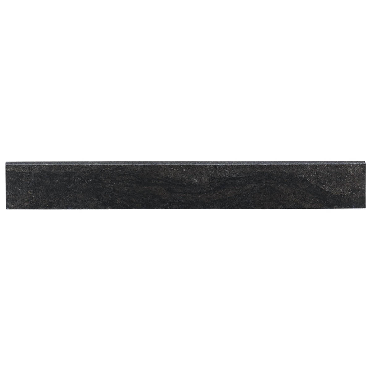 Acadia Charcoal Black 3x24 Matte Porcelain Bullnose