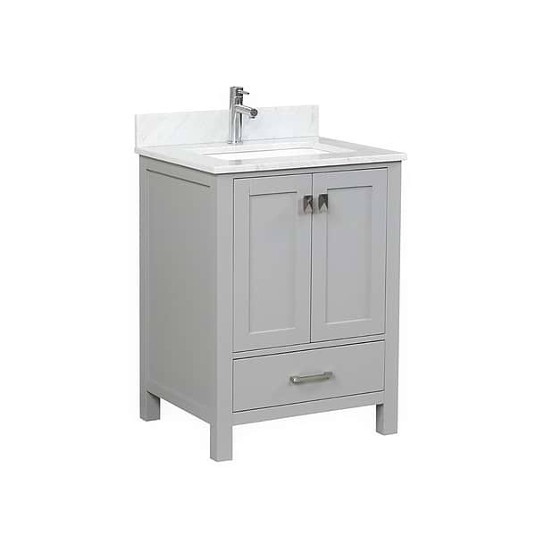 Athena 24'' Gray Vanity And Marble Counter