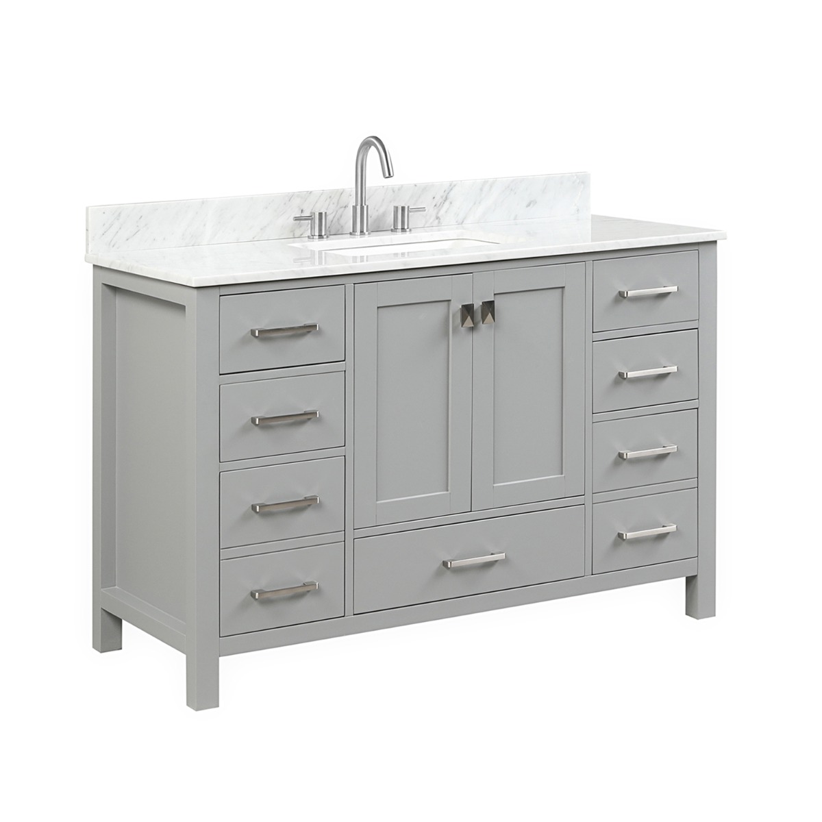 Athena 48'' Gray Vanity And Marble Counter