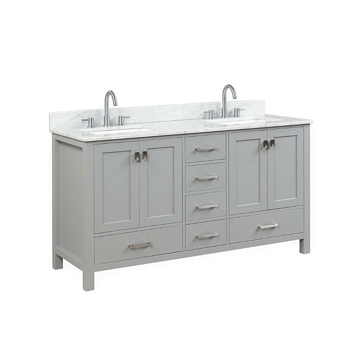 Athena 60'' Gray Vanity And Marble Counter