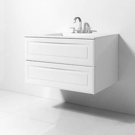 Alma Bianca White 36" Wall Mounted Vanity