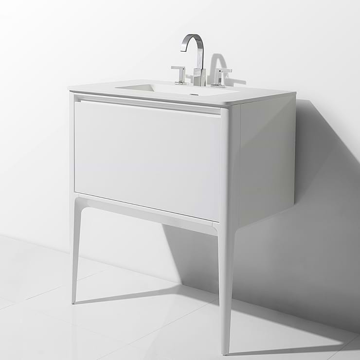 Luxe Collection 30" White Gloss Vanity