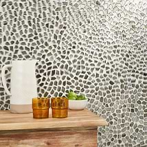 Komorebi Pebble Rainforest Dew Metallic Polished Glass Mosaic Tile