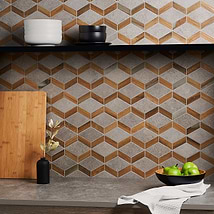 Eternal Diamond Oak Matte Porcelain Wood Look Mosaic Tile