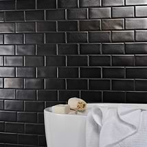 Nabi Subway Metallic Gunmetal Gray 3x6 Matte Glass Tile