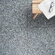 Kobe Flakes Ocean Blue 24x24 Terrazzo Look Matte Porcelain Tile