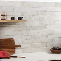 Seville Olimpia White 3x12 Travertine Look Matte Porcelain Tile