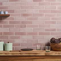 Color One Coral Pink 2x8 Matte Cement Tile