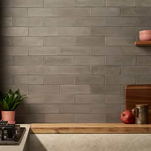 Color One Shadow Gray 2x8 Matte Cement Tile