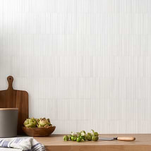 Bianco Dolomite White 1x6 Stacked Premium Honed Marble Mosaic Tile