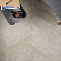 New Rock Tortora Beige 4x21 Chevron Limestone Look Matte Porcelain Tile