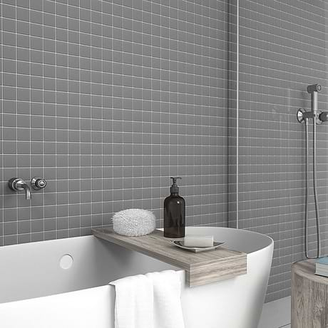 Serenity Dark Gray 2x2 Matte Porcelain Mosaic Tile