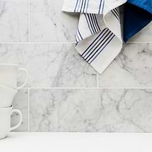 Carrara White 6x18 Honed Marble Tile