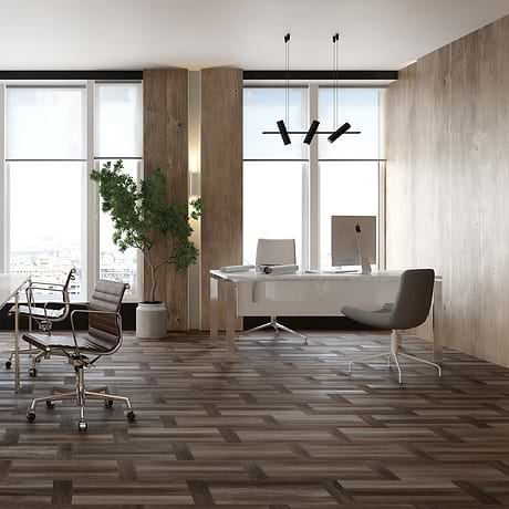 Stacy Garcia Fleetwood Parquet Mocha Rigid Core Click 12x24 Luxury Vinyl Tile