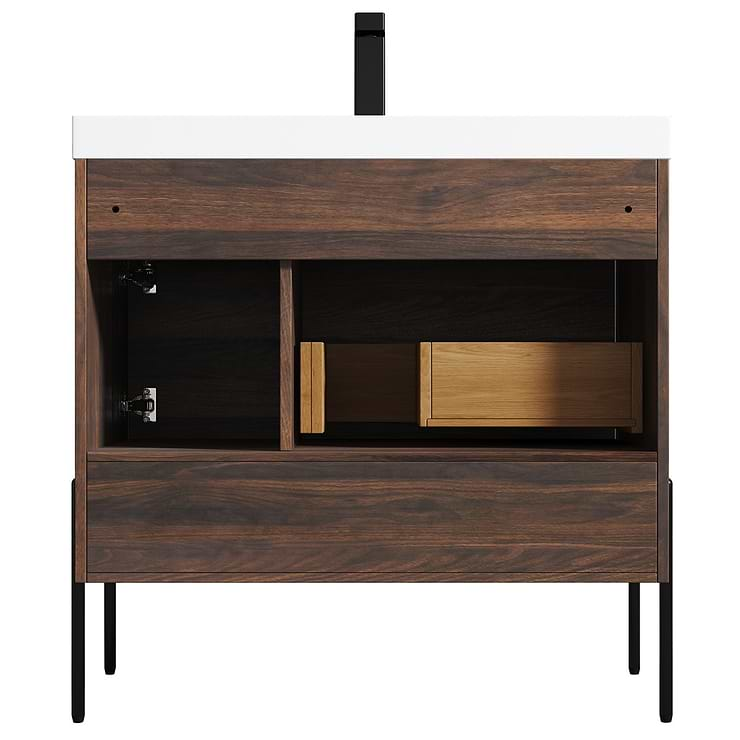 Kaleb 36'' Cali Walnut Vanity and Counter