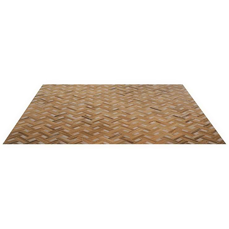 Eternal Basketweave Herringbone Birch Matte Porcelain Wood Look Mosaic Tile