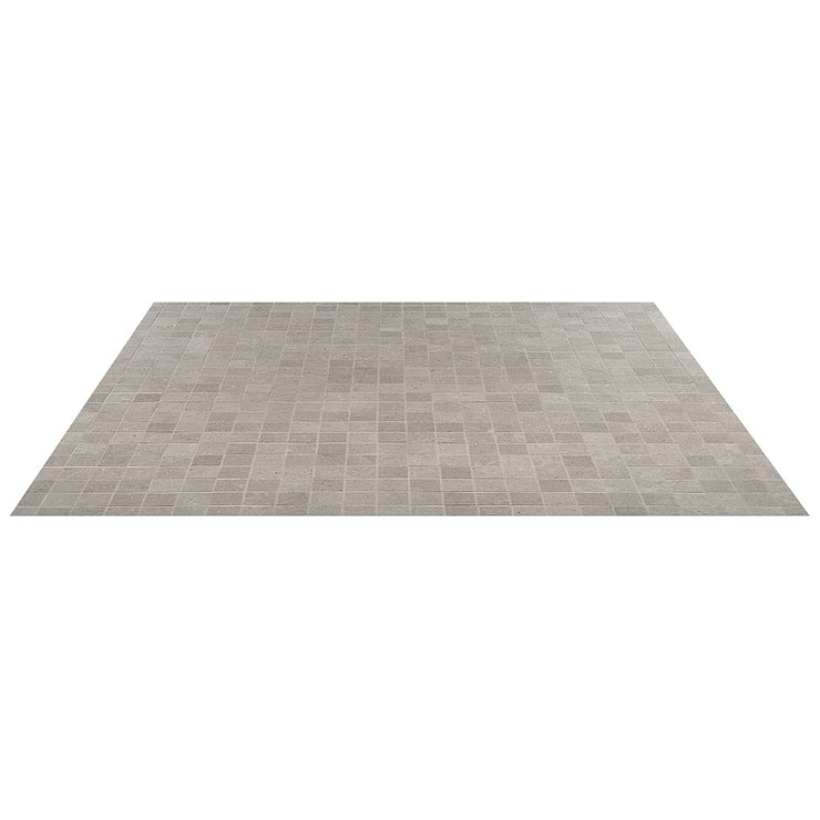 New Rock Fumo Light Gray 2x2 Limestone Look Matte Porcelain Mosaic Tile